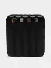 Портативный аккумулятор Power Bank, 10000 mAh, со встроенными кабелями и фонариком