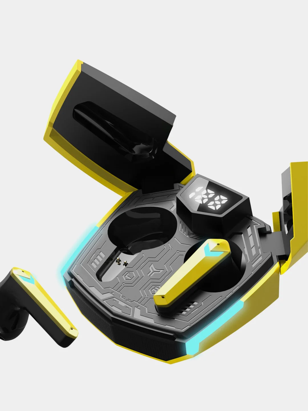 Желтый беспроводные игровые наушники Canyon GTWS-2, сенсорное управление, Bluetooth 5.3