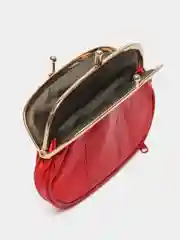 Красный кошелек из натуральной кожи, замок металлический фермуар