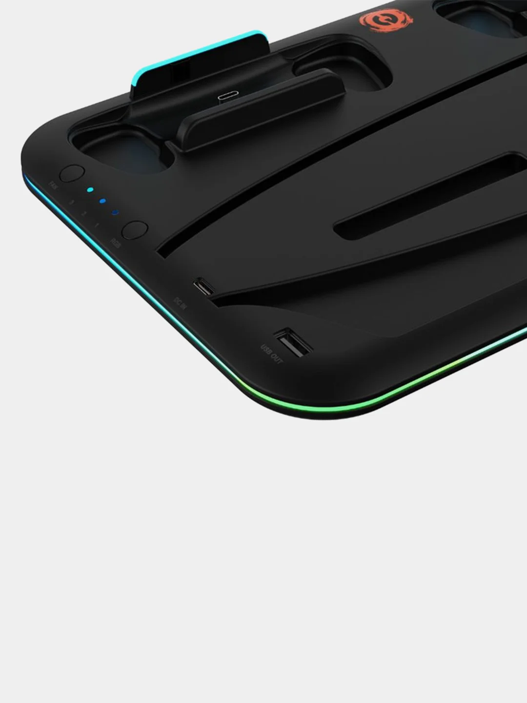 Черный подставка и зарядное устройство Canyon CS-PS5 с охлаждением и подсветкой RGB для PS 5