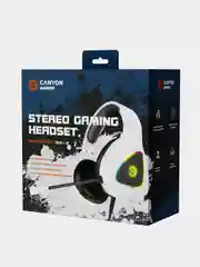 Белый игровые наушники Canyon SHADDER GH-6, с микрофоном и RGB-подсветкой