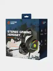 Белый игровые наушники Canyon SHADDER GH-6, с микрофоном и RGB-подсветкой