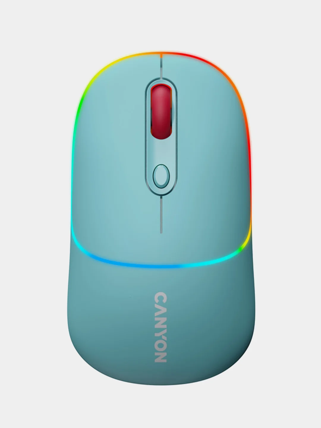 Голубой беспроводная мышь Canyon MW-22, с RGB-подсветкой, перезаряжаемая, двухрежимная, 1600 DPI