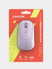 Розовый беспроводная мышь Canyon MW-22, с RGB-подсветкой, перезаряжаемая, двухрежимная, 1600 DPI