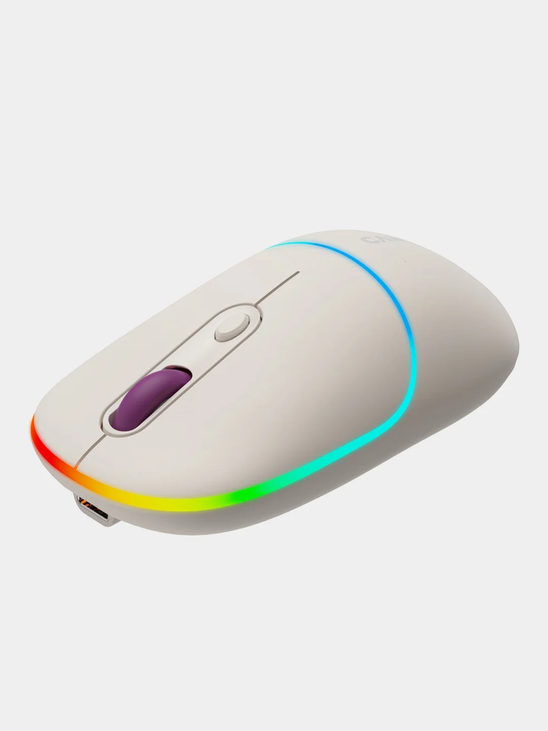 Серый беспроводная мышь Canyon MW-22, с RGB-подсветкой, перезаряжаемая, двухрежимная, 1600 DPI