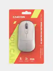Серый беспроводная мышь Canyon MW-22, с RGB-подсветкой, перезаряжаемая, двухрежимная, 1600 DPI