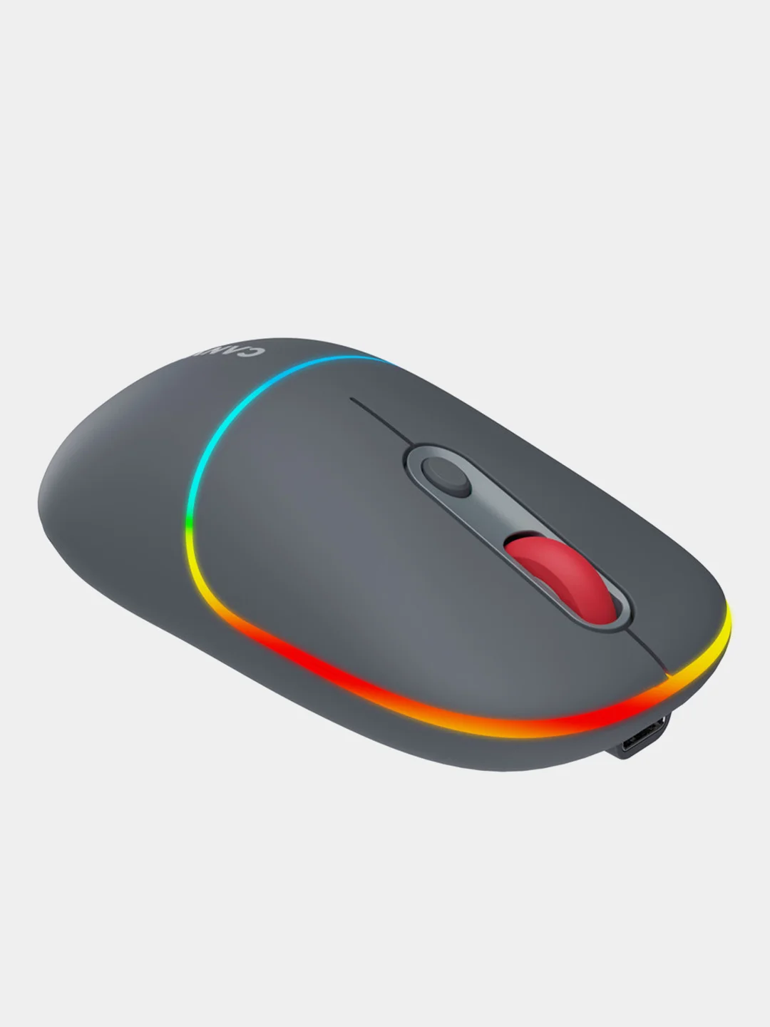 Серый беспроводная мышь Canyon MW-22, с RGB-подсветкой, перезаряжаемая, двухрежимная, 1600 DPI