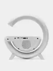 Колонка bluetooth светильник, часы, будильник, беспроводная зарядка, подарок к новому году