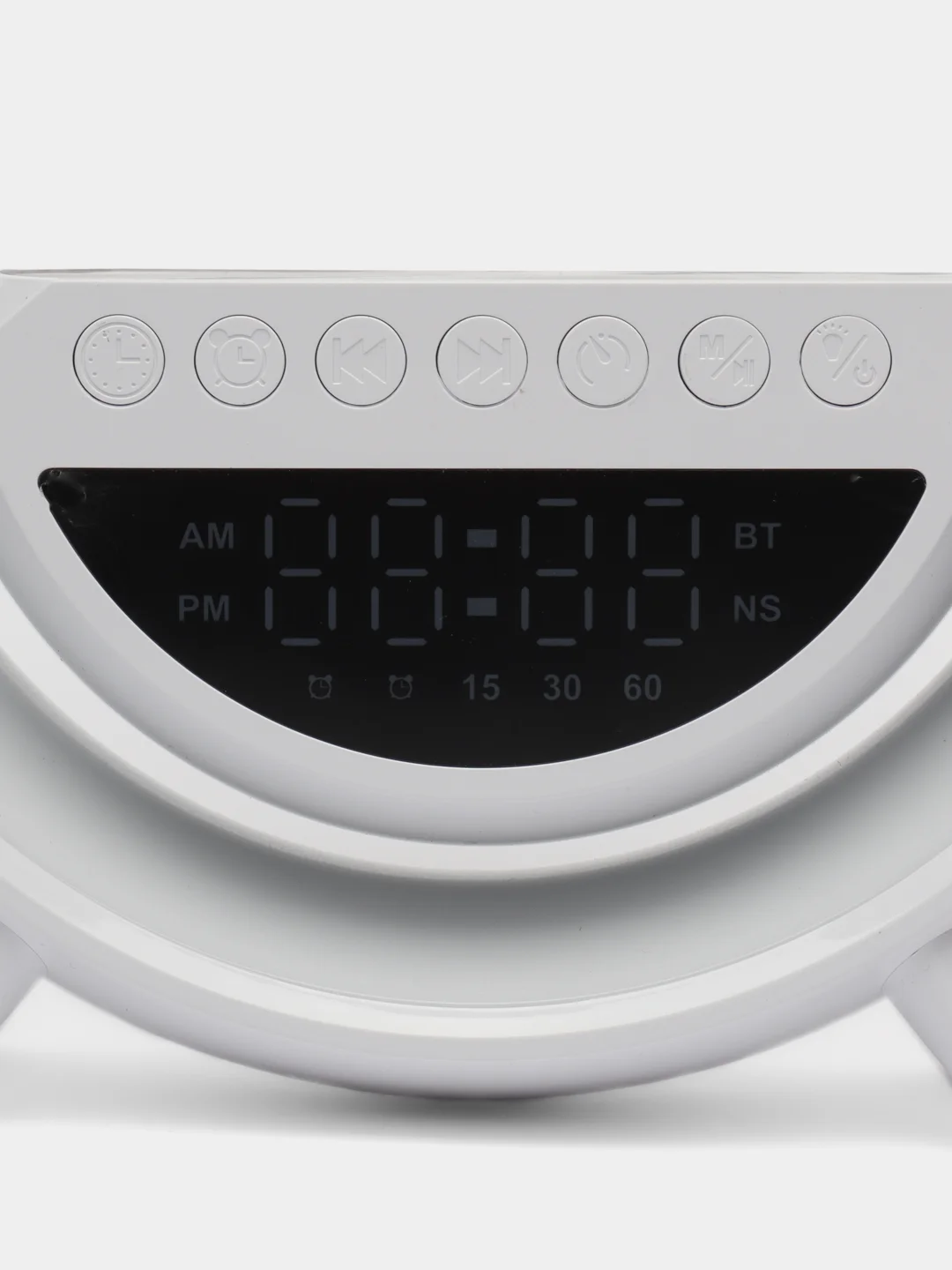 Колонка bluetooth светильник, часы, будильник, беспроводная зарядка, подарок к новому году