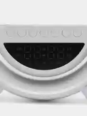 Колонка bluetooth светильник, часы, будильник, беспроводная зарядка, подарок к новому году
