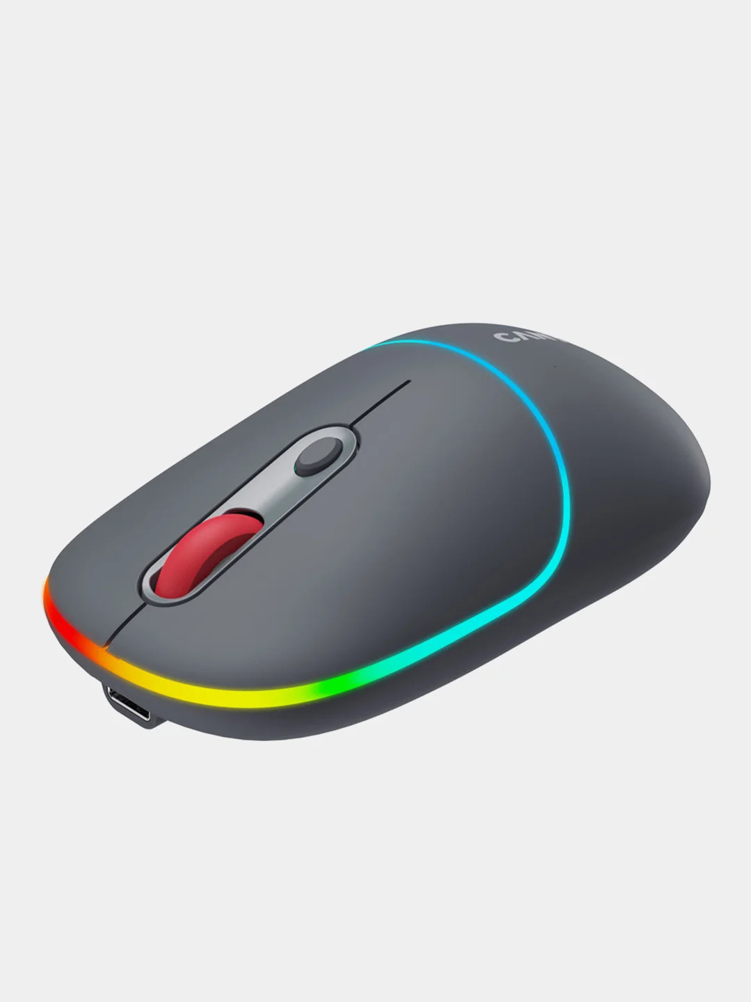 Серый беспроводная мышь Canyon MW-22, с RGB-подсветкой, перезаряжаемая, двухрежимная, 1600 DPI