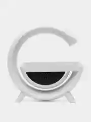 Колонка bluetooth светильник, часы, будильник, беспроводная зарядка, подарок к новому году