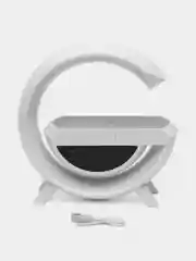 Колонка bluetooth светильник, часы, будильник, беспроводная зарядка, подарок к новому году