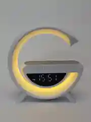 Колонка bluetooth светильник, часы, будильник, беспроводная зарядка, подарок к новому году
