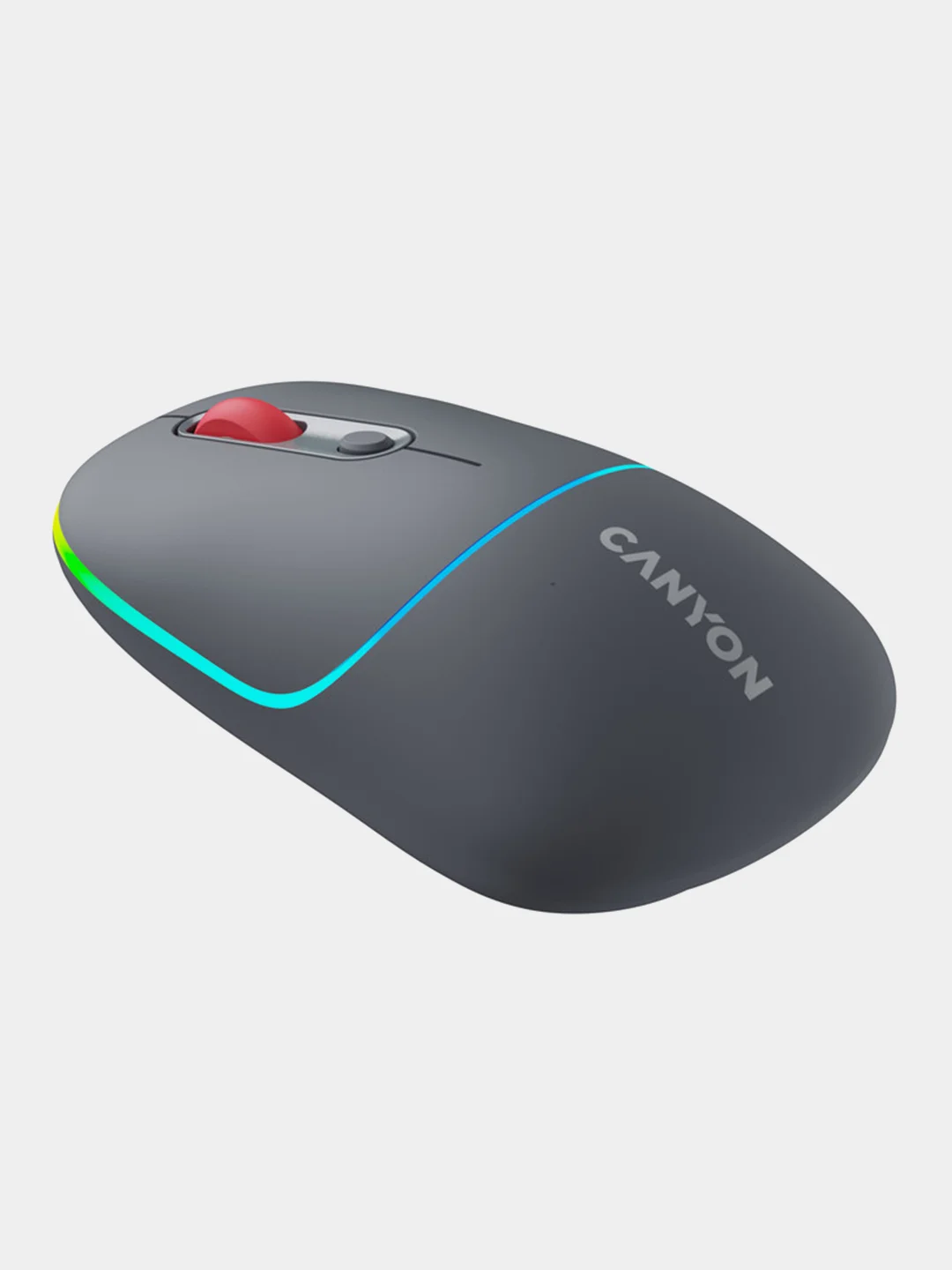 Серый беспроводная мышь Canyon MW-22, с RGB-подсветкой, перезаряжаемая, двухрежимная, 1600 DPI
