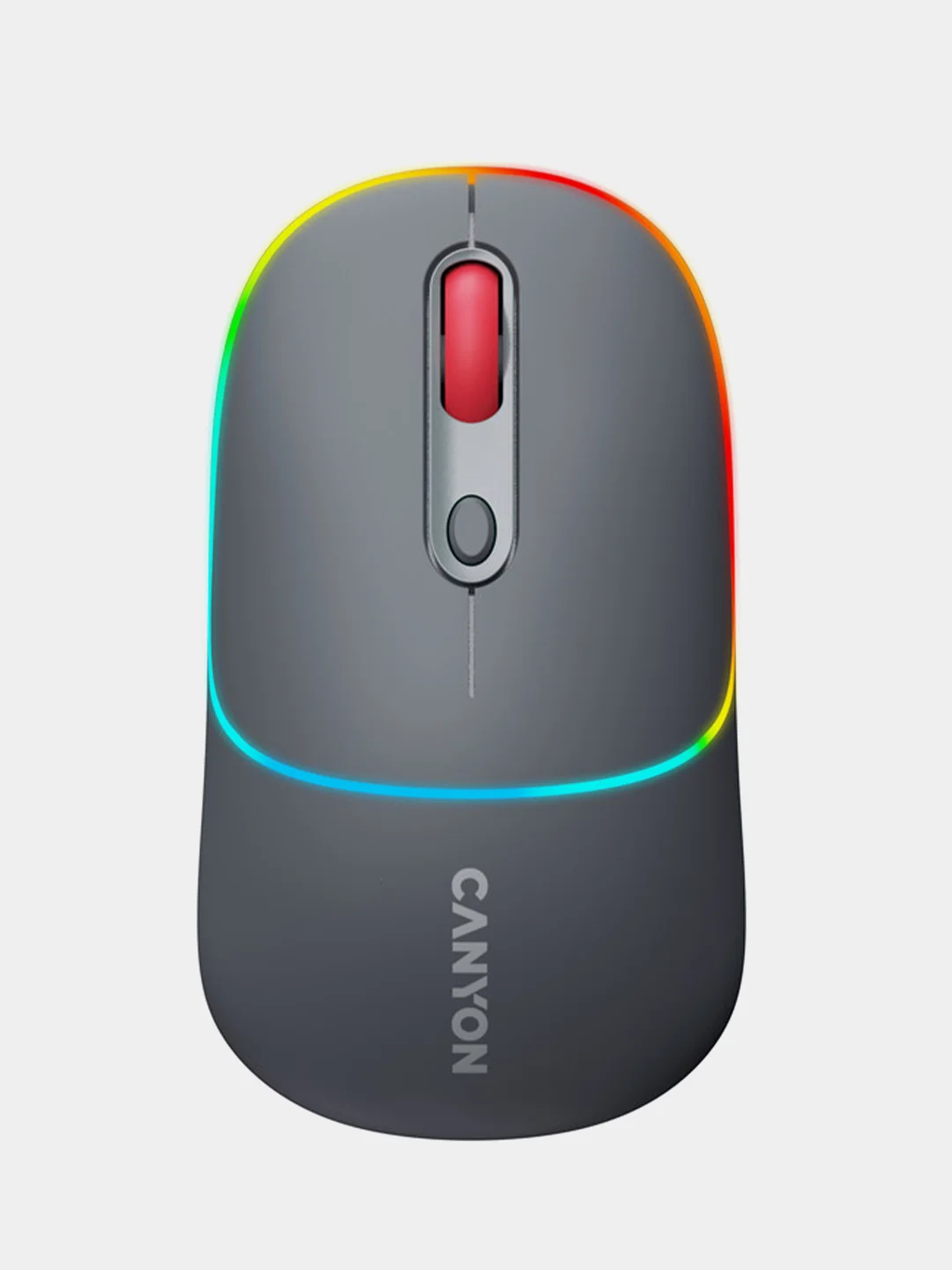Тёмно-серый беспроводная мышь Canyon MW-22, с RGB-подсветкой, перезаряжаемая, двухрежимная, 1600 DPI