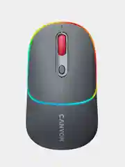 Тёмно-серый беспроводная мышь Canyon MW-22, с RGB-подсветкой, перезаряжаемая, двухрежимная, 1600 DPI