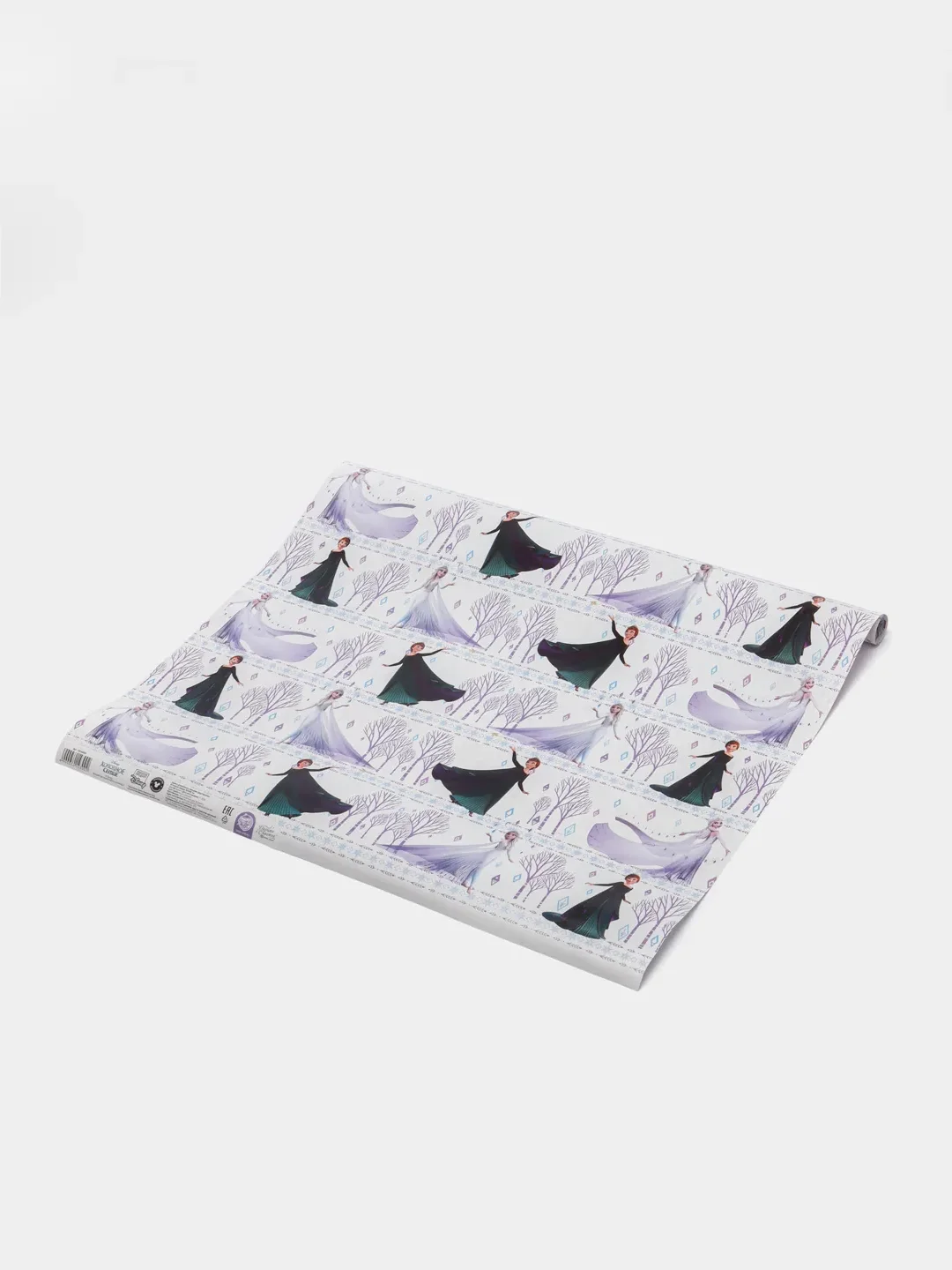 Бумага упаковочная глянцевая двусторонняя, Холодное сердце, 60 x 90 см