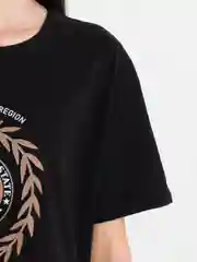 Черный футболка женская Оверсайз