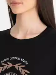 Черный футболка женская Оверсайз