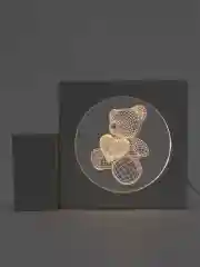 Разноцветный светильник 3D декоративный, подарочный, с подставкой для ручек на стол, подарок на 8 марта