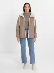 Молочный куртка осенняя, двухсторонняя