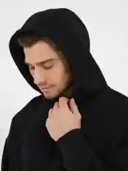 Черный худи мужское оверсайз, без начеса