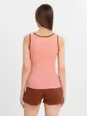 Кораллово-розовый комплект женский, домашняя пижама: шорты и майка,LILIANS