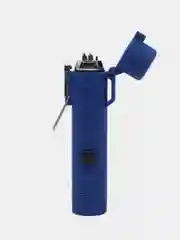 Синий зажигалка электронная с фонариком, с зарядкой USB, походная, в подарочной упаковке