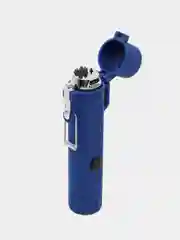 Синий зажигалка электронная с фонариком, с зарядкой USB, походная, в подарочной упаковке