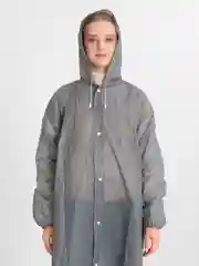 Серый дождевик унисекс