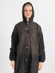 Черный дождевик унисекс