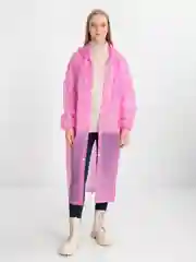 Розовый дождевик унисекс