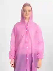 Розовый дождевик унисекс