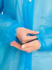 Синий дождевик унисекс