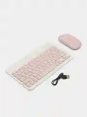 Белый беспроводная клавиатура и мышь Bluetooth