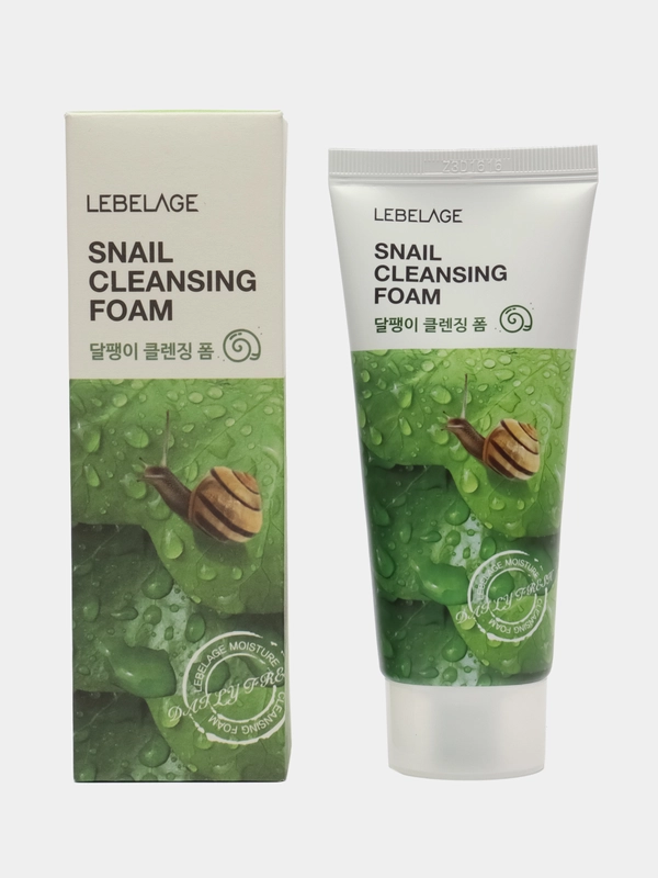 Пенка для умывания с Муцином улитки Регенерирующая LEBELAGE Cleansing Foam Snail, 100 мл