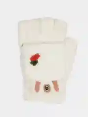 Белый варежки перчатки митенки
