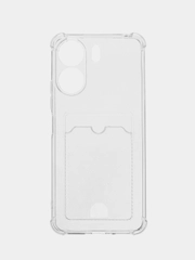 Чехол для Xiaomi Redmi 13C / Poco C65 Сяоми Редми 13С, прозрачный с карманом для карты