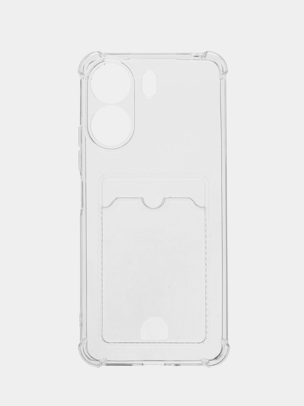 Чехол для Xiaomi Redmi 13C / Poco C65 Сяоми Редми 13С, прозрачный с карманом для карты