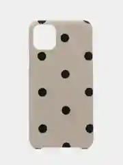 Белый мягкий чехол в горошек для Apple iPhone 11, 11Pro, 11ProMax, XS, XS Max, XR ,iPhone7 8