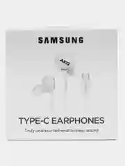 Белый наушники проводные с микрофоном с разъемом Type-C для телефонов Samsung