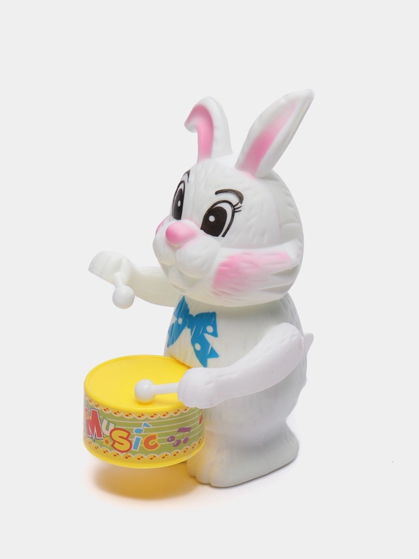 Заводной Зайчик, заводная игрушка, МИКС, барабанщик, 13 см