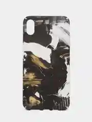 Черный чехол под мрамор для телефона Apple iPhone 11, 11Pro, 11ProMax, XS, XS Max, XR ,7, 8