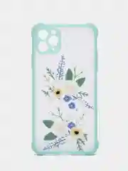 Голубой чехол с цветами для Apple iPhone 12, 12 Pro, 12 Pro Max, 12 mini , 11 , 11 Pro, 11 Pro Max