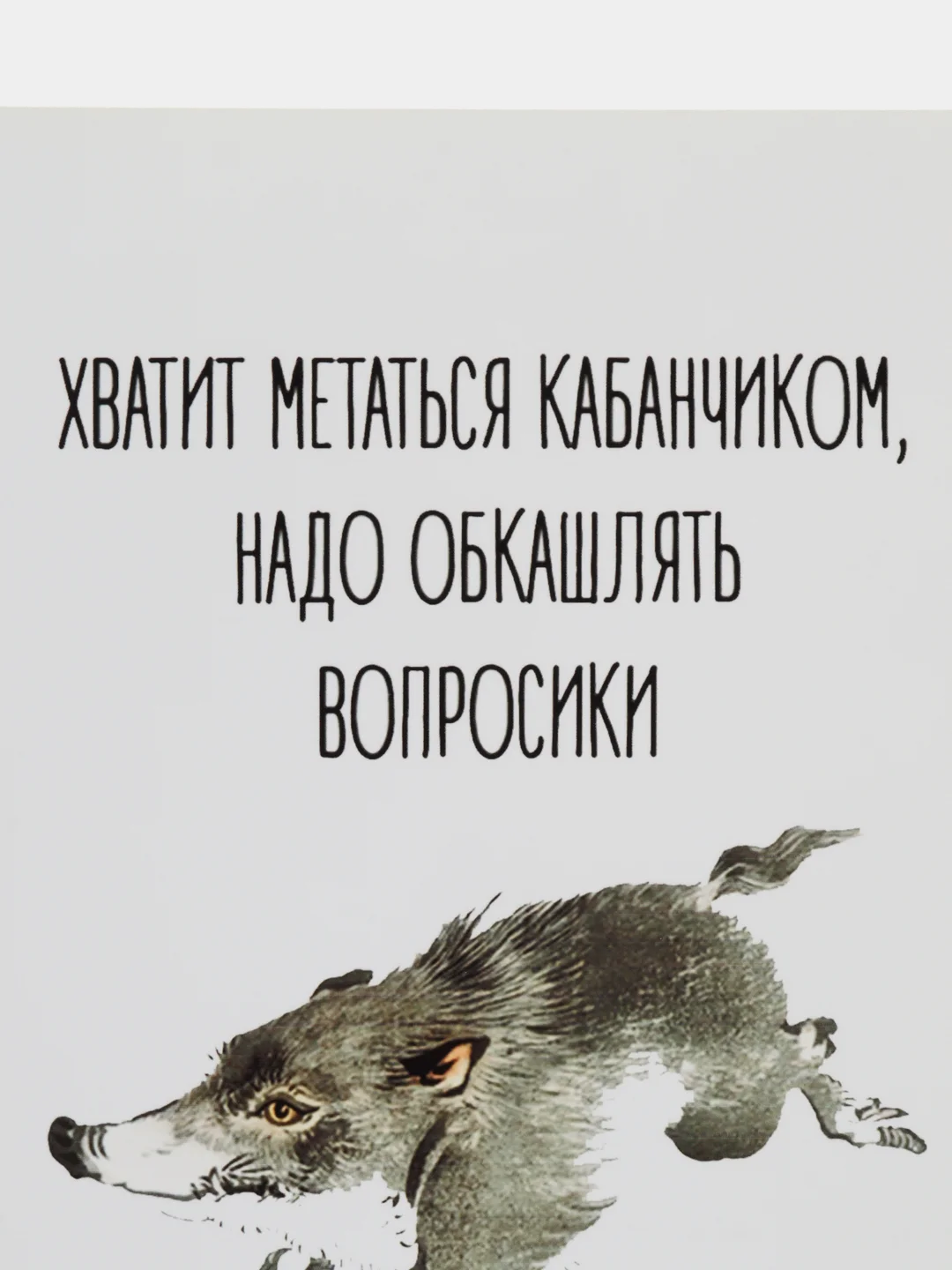 Открытка "Хватит метаться кабанчиком"