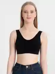 Черный топ бесшовный, без косточек