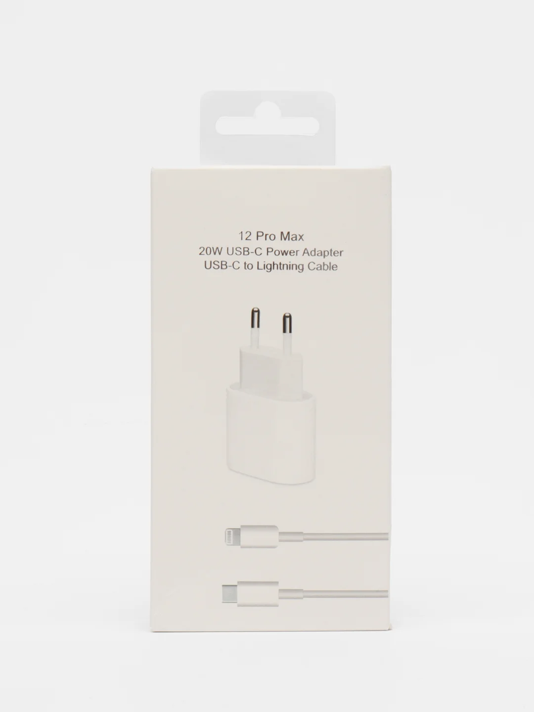 Белый зарядное устройство, блок питания с кабелем Type-C/Lightning для iPhone