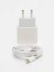 Белый зарядное устройство, блок питания с кабелем Type-C/Lightning для iPhone