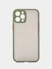 Зелёный хаки матовый чехол на iPhone 12, 12 mini, 12 Pro, 12 Pro Max с покрытием Soft Touch